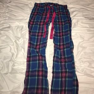 Blue/Pink/Green Plaid Pj Pants